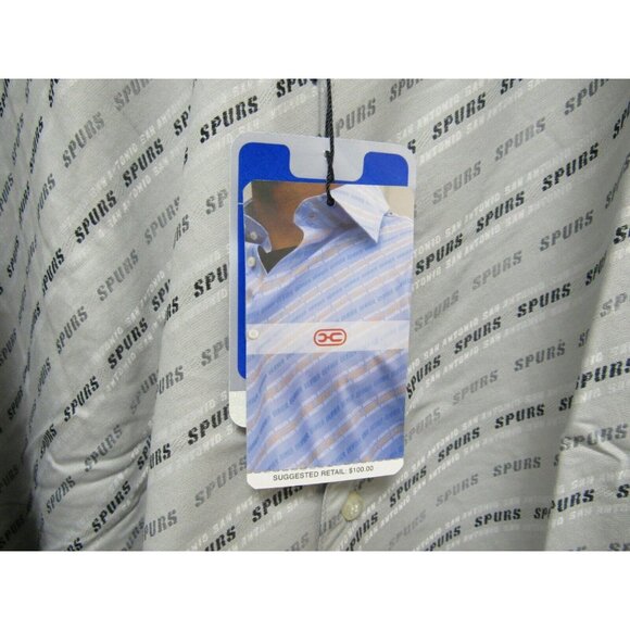 NBA San Antonio Spurs Gray Button Up Dress Shirt XL Long Sleeve Headmaster - Picture 8 of 10